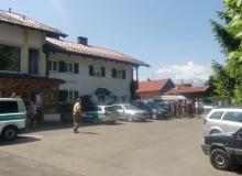 4 Tage vor dem Gipfel. Einsatzleitstelle der Polizei in der Grundschule in Wallgau
