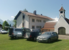 4 Tage vor dem Gipfel. Schulhof in Wallgau