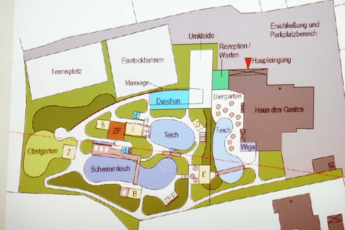 Dorferneuerung Wallgau: Neubau Wellnessgarten am Haus des Gastes