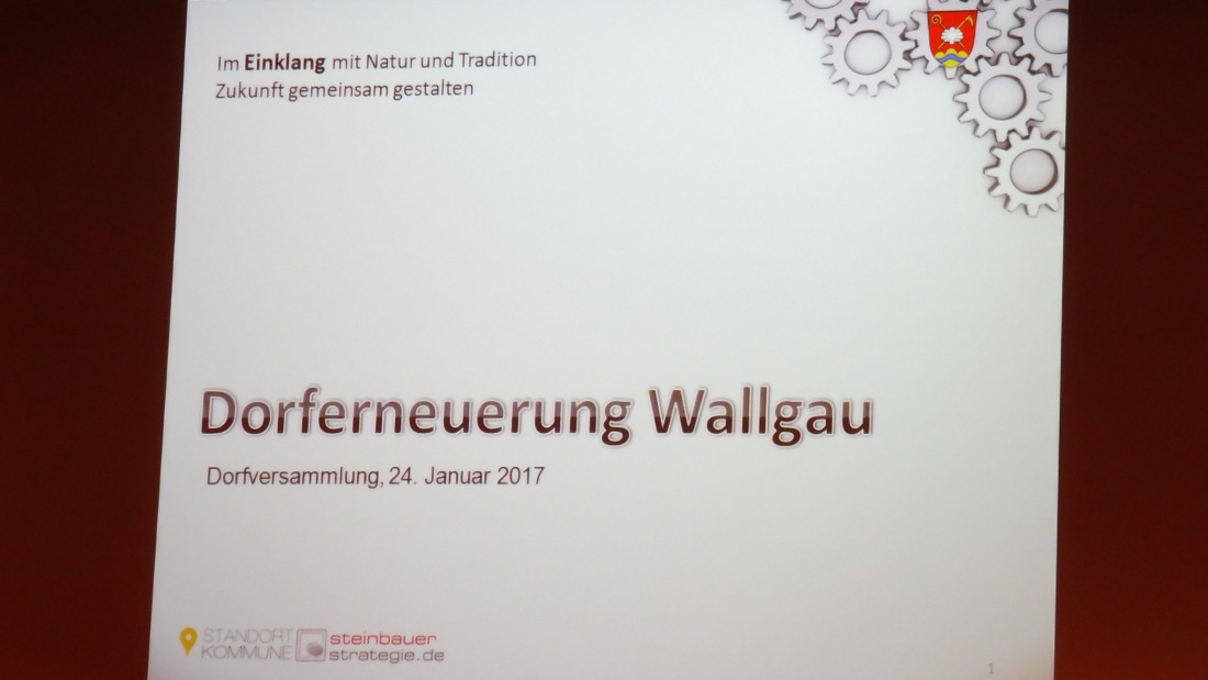 Dorferneuerung Wallgau: Dorfversammlung am 24.01.2017