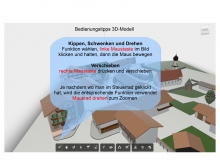 Bedienungstipps-3D-Modell Dorfplatz Wallgau