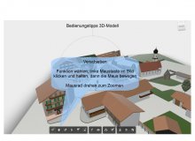 Bedienungstipps-3D-Modell Dorfplatz Wallgau