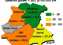 Corona Inzidenz Mittenwald Krün  Wallgau Oberes Isartal Alpenwelt Karwendel 20.05.2021
