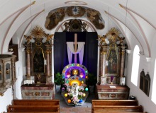 Heiliges Grab Ostern 2023 in der Pfarrkirche St. Jakob in Wallgau