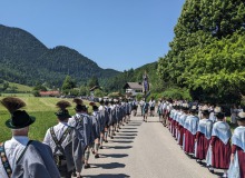 75 Jahre Gebirgstrachtenverein Jachenau. Wallgau feiert mit seiner Nachbargemeinde