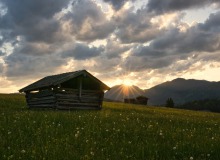 Sonnenuntergang hinter dem Wank