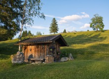 Hütte auf den Buckelwiesen bei Mittenwald