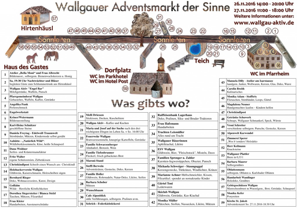 Adventsmarkt der Sinne 2016 in Wallgau Was gibts wo?